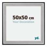 Your Decoration Cadre photo 50x50 cm Noir Argent Poli Bois Birmingham