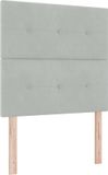 vidaXL Hoofdbord Lichtgrijs Fluweel 80 cm