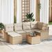 Maison Exclusive - Set de 7 coussins de banc de jardin, beige, en polyrotin