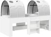 vidaXL Bed met Tunnel 3 st Wit Bewerkt hout