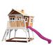 AXI Crooked Max Speelhuis - Bruin/Wit - Paarse Glijbaan - Hout - 288cm hoog