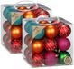 Inge-glas Inge's Christmas Decor Gmbh Kerstballen - 54 stuks - 6 cm - Gekleurd - Kunststof