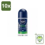 NIVEA MEN 10 x Déodorant Roller Fresh Sensation - 50 ml
