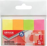 Office Products Indexplakstrips, papier, 20 x 50 mm, 4 x 40 vel, in verschillende kleuren, pastel