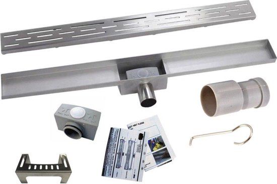 Wiesbaden Eco RVS Douchegoot 90 cm.
