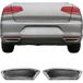 OMAC Zierleisten-Aufkleber Stoßstangen Auspuffrahmen für VW Passat B8 2014-2019 Edelstahl Chrom, (2tlg)