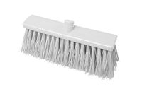 Maya Professional Tools 15007-1 straatbezem FBK/levensmiddelenhygiëne met harde borstelharen, 300 mm x 60 mm, wit