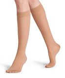 FALKE Energize half doorzichtig met compressie materiaal sheer 30 DEN kniekousen dames transparant - maat 35-36