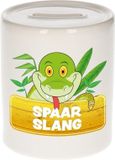 Bellatio Decorations Shoppartners Bv Kinder spaarpot met slang opdruk - Keramiek - Multi - 8x8x9 cm