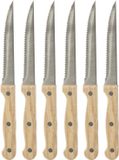 Secret de Gourmet Steakmessen/vleesmessen - 12 stuks - RVS - 22 cm