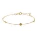 Lucardi Dames 14 karaat geelgouden armband met 5 ronde plaatjes - Armband - 14 Karaat Goud - Goud - 19 cm