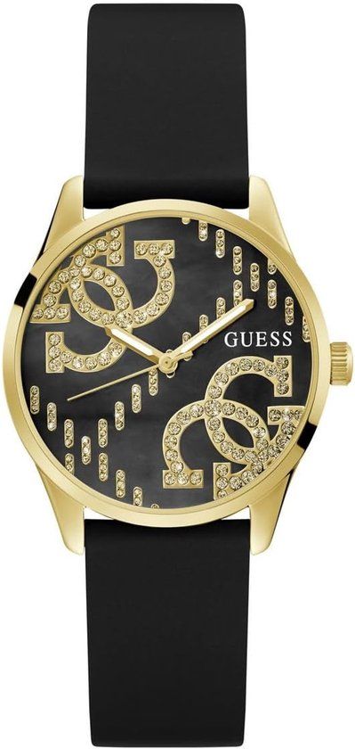 Guess G Stitch GW0755L3 Horloge Dames Zwart Siliconen Ø 36 mm