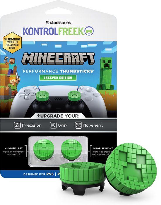 KontrolFreek Performance Thumbsticks - PS5/PS4 - Minecraft Creeper Edition