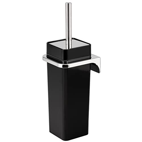bremermann WC-garnituur Savona incl. wandhouder, wc-borstelhouder, toiletborstelhouder, vierkant (zwart)