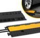 Pyle Kabelramp Beschermhoes – Zware Bescherming voor Slangen & Kabels met Omklapbare Bovenkant & 2-kanaals Groefontwerp – Kabelgeleider voor Binnen- en Buitengebruik
