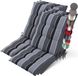 Beautissu Sun-NL Set van 7 Premium Lage Rugleuning Kussen 100x50 cm - Anthracite Rayé