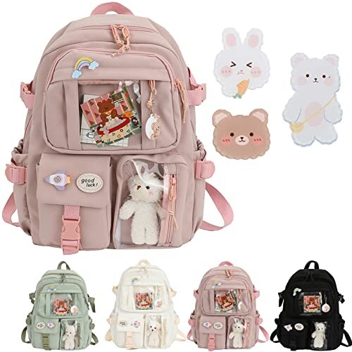 Uirpk Kawaii Backpack With Kawaii Pin And Accessories Cute Kawaii Backpack For School Bag Kawaii 