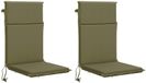 vidaXL - Coussin pour chaise haute dossier GEMERT - 2 pièces - 100% Polyester