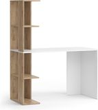 Vicco Tower Bureau – 122.2 x 55.2 cm met 4 compartimenten Wit/Sonoma