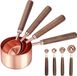 Unyqoos® Inox Maatbekers & Lepels met Walnoothouten Handvat (8-delig)