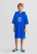 Minoti Badponcho met capuchon jongens - Blauw