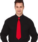 Fiestas Guirca Carnaval verkleed stropdas - rood - polyester - volwassenen/unisex