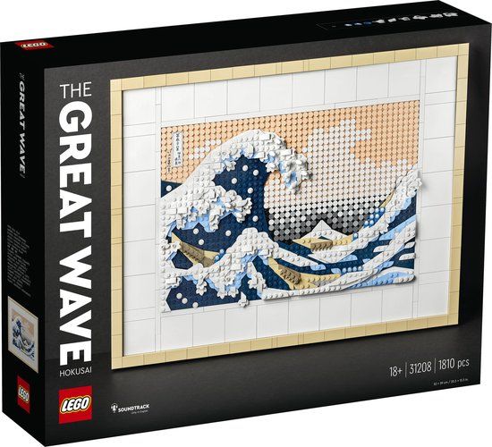 LEGO Art Hokusai – De grote golf 3D Wanddecoratie Knutselpakket 31208