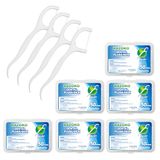 RAZOKO Tandzijde plectrums, high-pull tandenstokers sticks schoon/heathy tandheelkundige tandenstokers met reiskoffer, perfect voor familie, hotel, reizen (300 stuks)