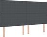 vidaXL LED Hoofdbord met hoofdeinde Donkergrijs 180 cm Corduroy stof