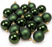 Decoris Boules de Noël - 36x - vert foncé - 6 cm - plastique - décoration de Noël - incassable
