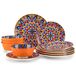 vancasso Service pour 4 personnes, 12 pièces, porcelaine, set combiné, style bohème