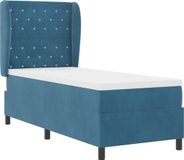 vidaXL Boxspringbed met hoofdeinde Donkerblauw 200 x 80 cm Fluweel
