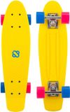Nijdam Skateboard FlipGrip - Bleu/Jaune/Rose - Plastique - 8716404333164