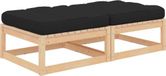 Maison Exclusive - Lot de 2 tabourets de jardin en bois de pin massif avec coussins