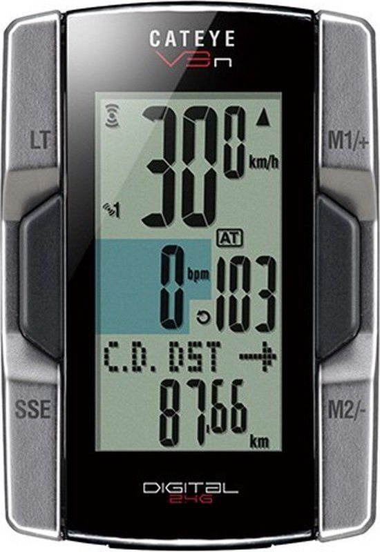 CatEye V3N CC-TR210DW Fietscomputer - Draadloos - Grijs