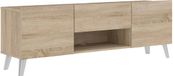 CaliCosy TV-meubel met 2 deuren en 1 lade, 140x47x35cm, Eikenlook, Spaanplaat