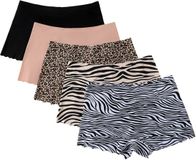 Emilie collection Fliex Emilie collection - Boxershorts - Dames - Multipack 5 stuks - Zebraprint - Beige/Zwart/Bruin/Wit - Maat M