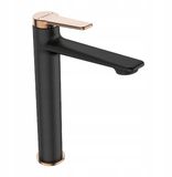 Kuchinox Alanis Serie - Wastafelkraan - Zwart - Roze Goud - Staand