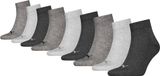 Puma 9-paar Quarter sokken - katoen - 42 - Grijs