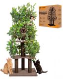 Viervoeter Kattenboom - Krabpaal voor Katten - 160 cm - Groen/Bruin