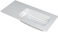 Wastafel INK Faktor Wastafel Polystone Rechts Zonder Kraangat - 1000x450x15 mm - Glans Wit