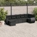Prolenta Maison Exclusive - Ensemble de salon de jardin 7 pièces avec coussins, rotin synthétique noir
