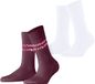 Esprit Memphis Rib 2-Pack gedessineerd katoen multipack sokken dames veelkleurig - maat 39-42