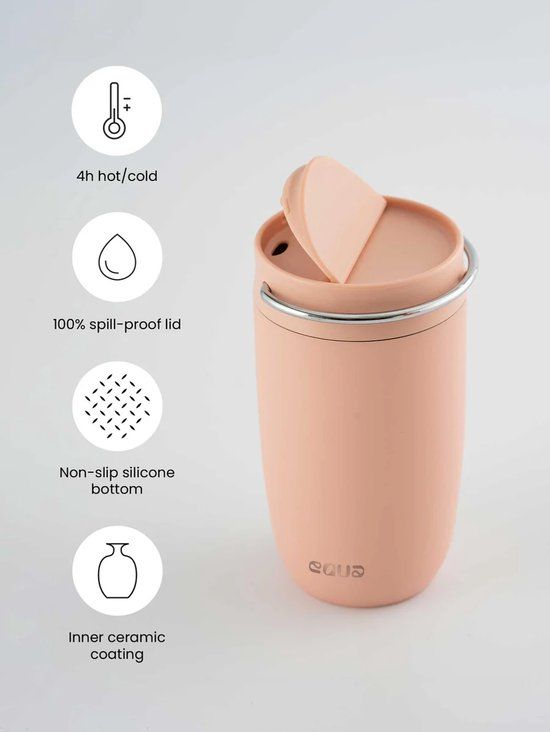 MYEQUA Grijze Isotherme Mok - Lekvrij en Thermo-Isolerend - 300 ml - Grijs