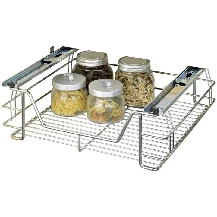 WENKO Kastlade Midi - Uittrekbare plank - Chroom - Staal - 500 x 180 x 400 mm