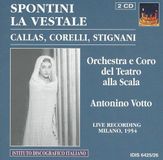 Callas/Corelli/La Instituto Discografico Italiano Srl La Vestale