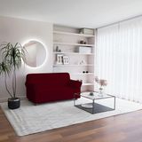 Italian Bed Linen Bankovertrek, bi-elastisch, voor 2-zitsbank, bordeauxrood