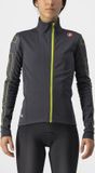 Castelli TRANSITION fietsjas Dames DARK GRAY/BRILLIANT YELLOW - Maat L