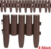 Deuba Borderrand - 8 Stuks 2,24m Houtlook (lxb): 28x24cm - Bruin