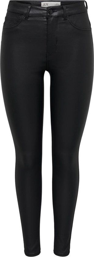 JDY JDYNEWTHUNDER Coated High Waist Skinny Broek - Zwart - Maat XL/32
